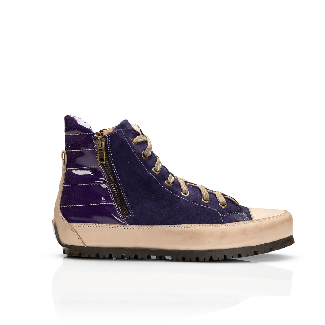 L'ecologica purple patent and suede high top - Booty Shoes