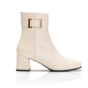 Donna soft heeled boot with buckle detail - Booty Shoes
