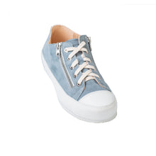 L'ecologica denim blue suede sneaker