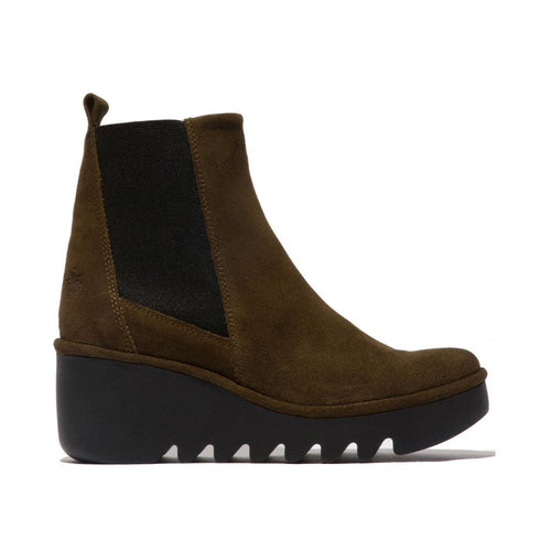 Fly Low Wedge Boot  brown suede